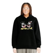 Mickey Mouse Women’s Front Back Graphic Pullover Hoodie, Size XXS-XXL